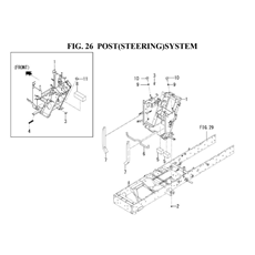 POST(STEERING)SYSTEM(1845-405-0100) spare parts