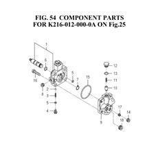 COMPONENT PARTS FOR K216-012-000-0A ON FIG.25(K216-012-000-0A) spare parts