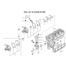 WATER PUMP (6005-420A-0100) spare parts