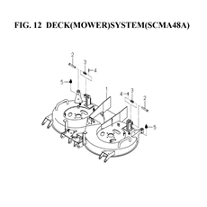 DECK(MOWER)SYSTEM(SCMA48A)(8663-402-0100) spare parts
