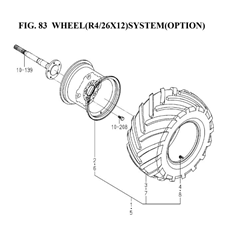 WHEEL(R4/26X12)SYSTEM(OPTION)(1845-317B-0100) spare parts