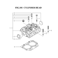 CYLINDER HEAD (6003-101J-0100,6003-101J-0200) spare parts