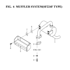 MUFFLER SYSTEM(SF224F TYPE) spare parts