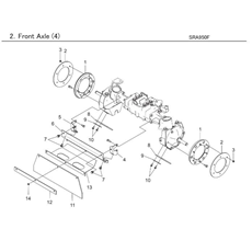 FRONT AXLE (4) spare parts