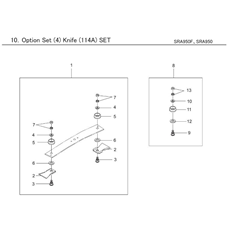 OPTION SET (4) KNIFE(114A) SET spare parts