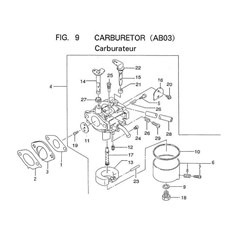 CARBURETOR (AB03) spare parts