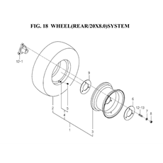 WHEEL(REAR/20x8.0)SYSTEM spare parts