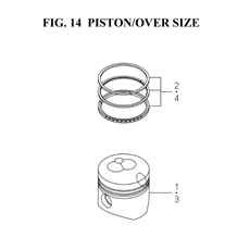 PISTON/OVER SIZE (6004-349I-0100) spare parts