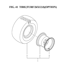TIRE(TURF/26X12.0)SET(OPTION)(1739-317A-0100 spare parts