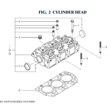 FIG. 2 CYLINDER HEAD spare parts