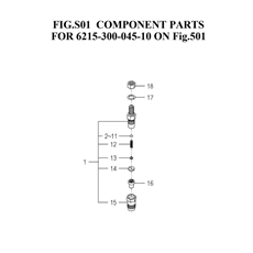 COMPONENT PARTS FOR (6215-300-045-10)ON FIG.501) spare parts