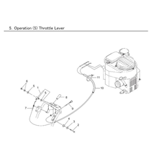 OPERATION (5) THROTTLE LEVER spare parts