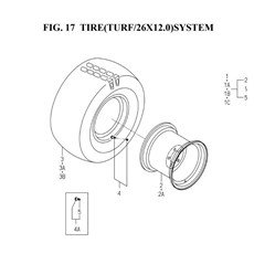 TIRE(TURF/26X12.0)SYSTEM(1739-317A-0100) spare parts