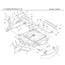 CUTTING (4) COVER spare parts