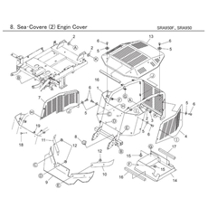 SEAT COVER (2) ENGINE COVER spare parts