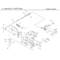 OPERATION (1) HST PEDAL spare parts