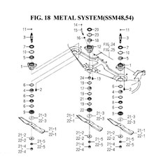 METAL SYSTEM(SSM48,54)(8595-301D-0100) spare parts