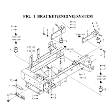BRACKET (ENGINE) SYSTEM (1782-101-0100) spare parts