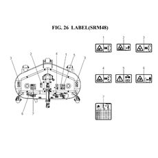 LABEL(SRM48)(8597-901C-0100) spare parts