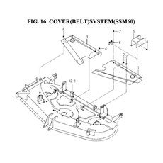 COVER(BELT)SYSTEM(SSM60)(8654-407P-0100) spare parts