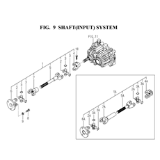 SHAFT(INPUT)SYSTEM(1728-120-0100) spare parts