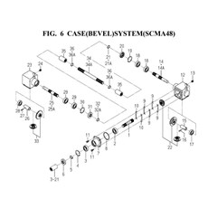 FIG. 6 CASE(BEVEL)SYSTEM(SCMA48) spare parts