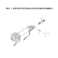 FIG. 1 JOINT(UNIVERSAL)SYSTEM(NO.100001-) spare parts