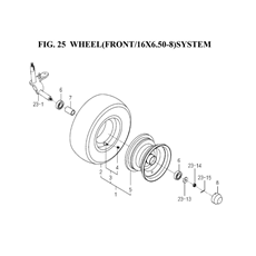 WHEEL(FRONT/16x6.50-8)SYSTEM spare parts