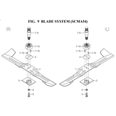 BLADE SYSTEM (SCMA54)(8665-306-0100) spare parts