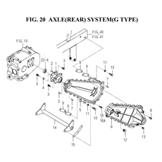 AXLE(REAR)SYSTEM(G TYPE)(1728-306A-0100) spare parts