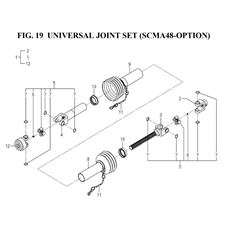 UNIVERSAL JOINT SET (SCMA48-OPTION)(8663-101Z-0100) spare parts