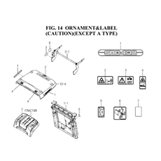 ORNAMENT & LABEL(CAUTION)(EXCEPT A TYPE) spare parts
