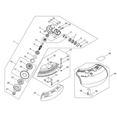 GEAR CASE, SHIELD spare parts