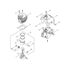 CYLINDER, PISTON, CRANKSHAFT spare parts