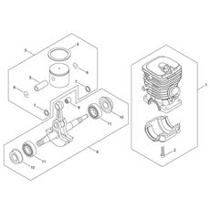 CYLINDER, PISTON, CRANKSHAFT spare parts