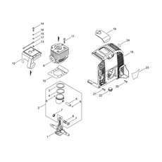 CYLINDER, PISTON, CRANKSHAFT spare parts