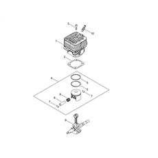 CYLINDER, PISTON, CRANKSHAFT spare parts