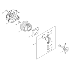 CYLINDER, PISTON, CRANKSHAFT spare parts