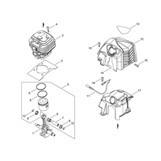 CYLINDER, PISTON, CRANKSHAFT spare parts