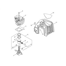 CYLINDER, PISTON, CRANKSHAFT spare parts