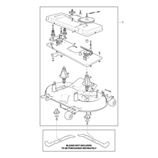 CUTTING DECK & BLADES TRANSMISSION PLATE ASSY - TC102 spare parts