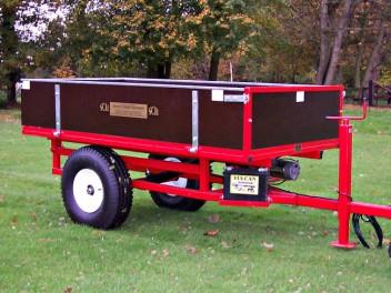 Polar Trailer LG600 Hybrid Trailer Heavy Duty Dump Cart Hand Trailer Compatible to Pull Behind John Deere/Cub Cadet Lawn Mowers and Tractors 