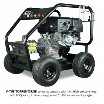 V-TUF TORRENT3RGB 15HP PETROL PRESSURE WASHER c/w gearbox