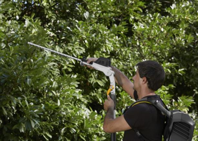 Stiga Expert SPH 900 AE Cordless Pole Hedge Trimmer with Battery Backpack Harness