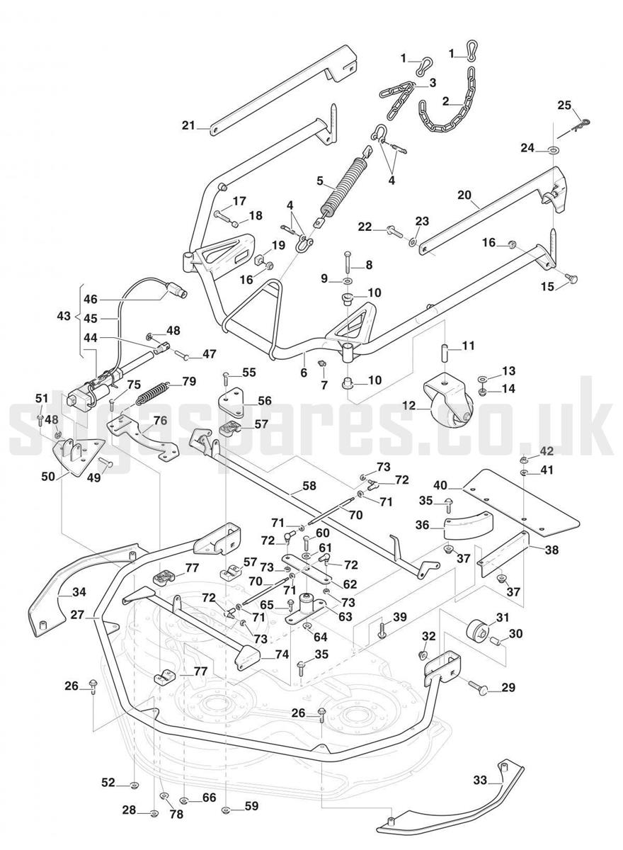 Stiga mower deck parts 2025