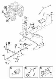 Electric System Assembly Stiga PARK PLUS 2013 13 6311 11 2013 Model