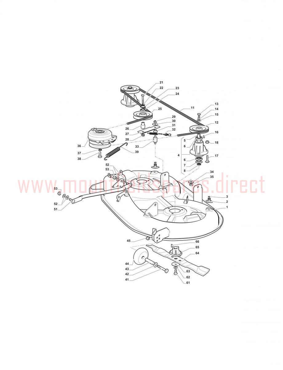 Cutting Plate assembly Mountfield T38M SD 2T3244436 BQ 2016 model