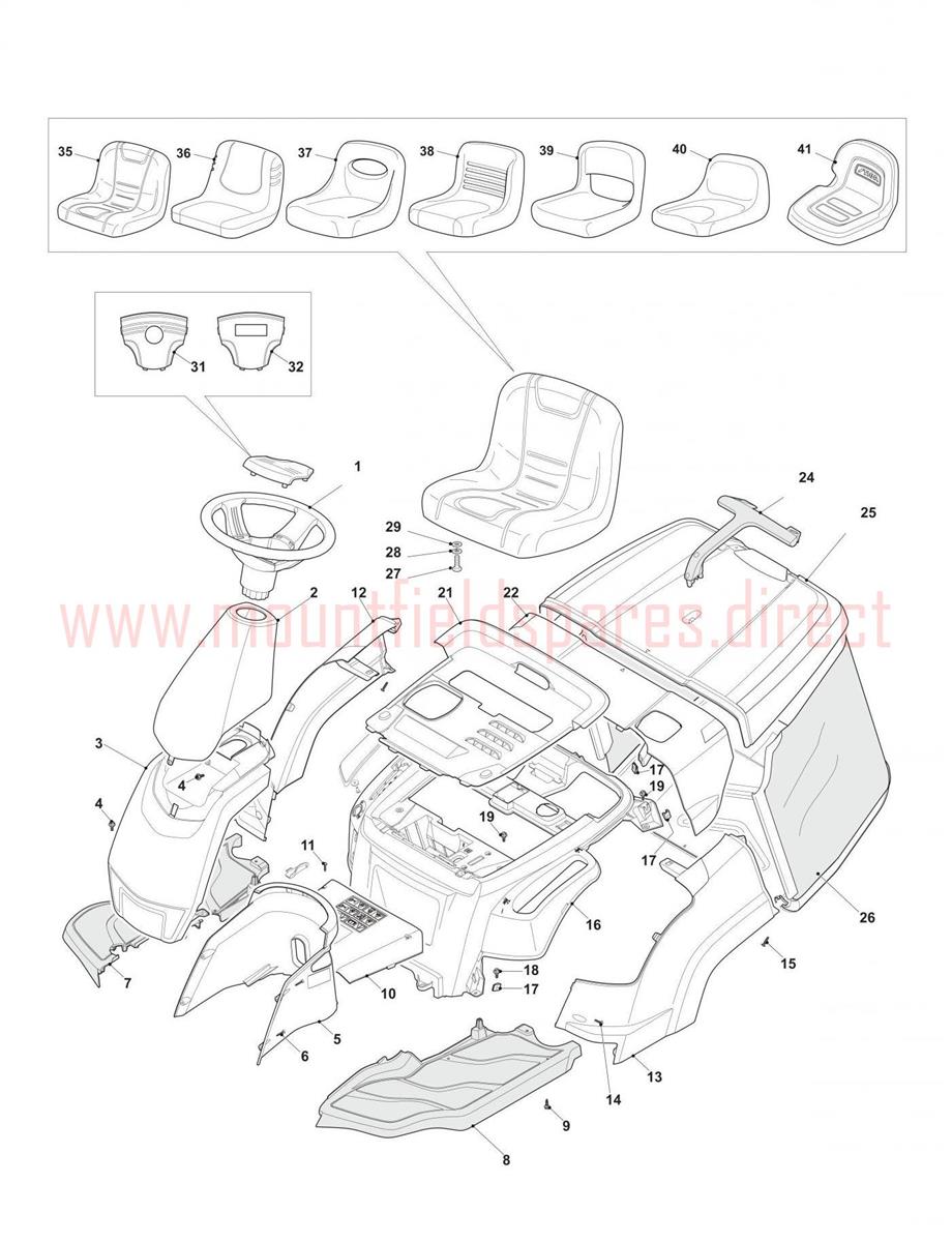 Body assembly Mountfield 827M 2T0050483 2016 model