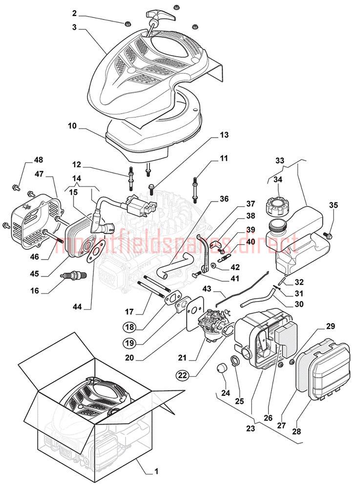 Mountfield wb45 ohv top 140cc fuel