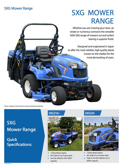 Iseki SXG Ride on Mower Range